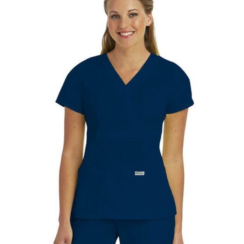 Greys Anatomy Indigo Scrub Top